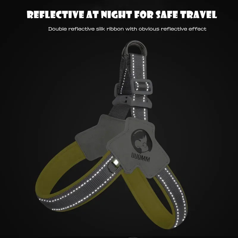 مجموعة أحزمة ومقود للكلاب شبكية عاكسة قابلة للتعديل ، بدون سحب ، سترة حيوانات أليفة للكلاب والقطط الصغيرة ، حزام الصدر ، البلدغ الفرنسي