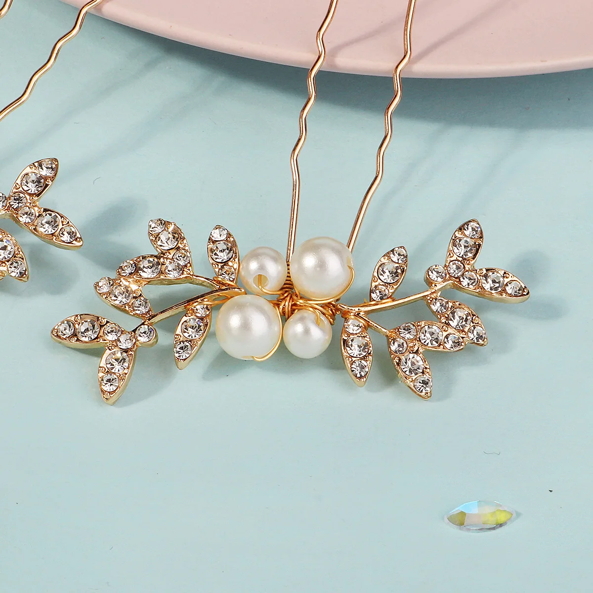 2 Teil/satz Mode Kristall Blume Braut Haarnadeln Trendy Handgemachte Perle Haar Clips Für Frauen Urlaub und Party Schmuck Zubehör – Detail 7
