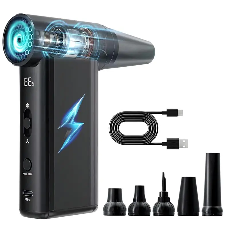 

Мини-вентилятор, пылесос с сжатым воздухом 130000 об/мин, мощный беспроводной воздуходув для чистки электроники и бытовой техники-B27C