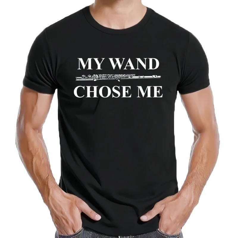 Camisetas divertidas con gráficos de música My Wand Chose Me para hombre y mujer, camiseta informal a la moda, camiset