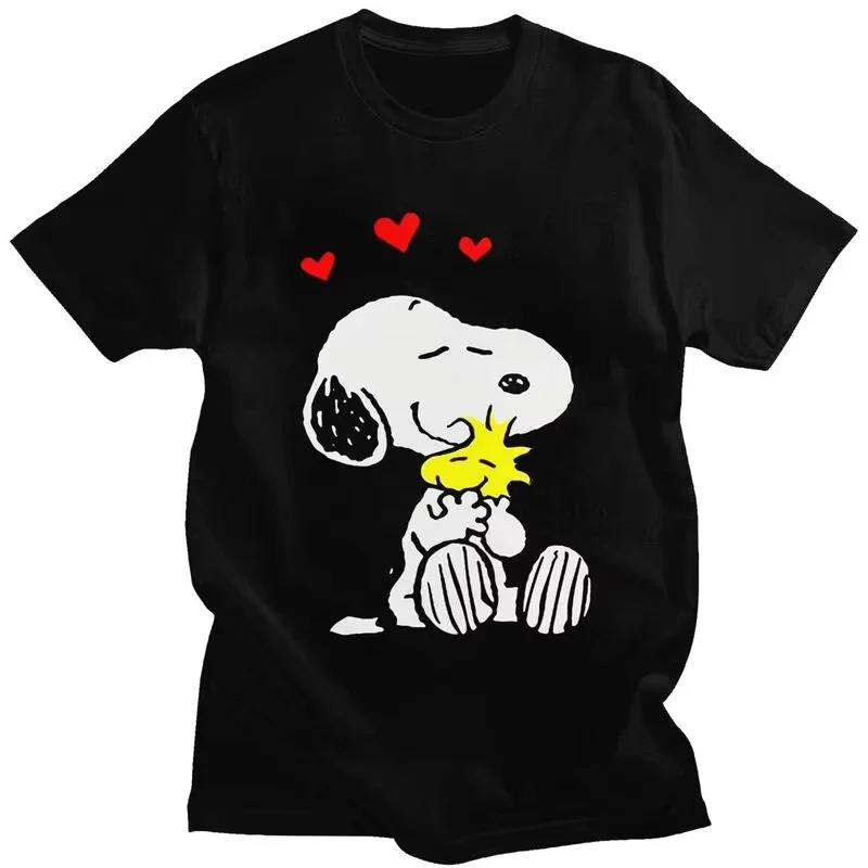 2025 nueva moda urbana Cool Snoopy camiseta Uomo Carino camiseta a maniche corte Abbigliamento unico