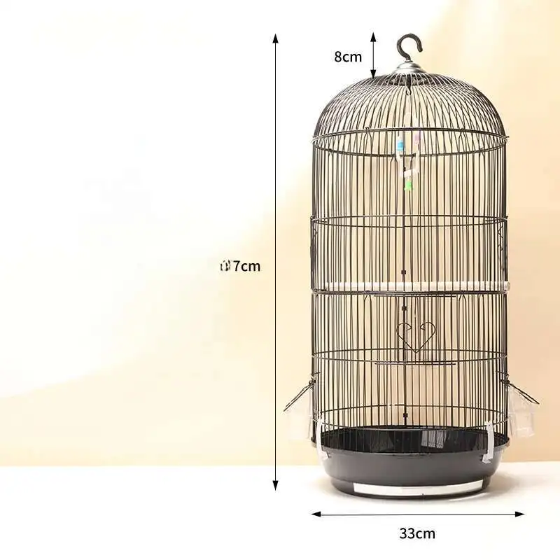 

Outdoors Feeder Toys Bird Cage Parrot Carrier Metal Breeding Bird Cage Habitat Villa Oiseaux Accessoires Pet Products RR50BC