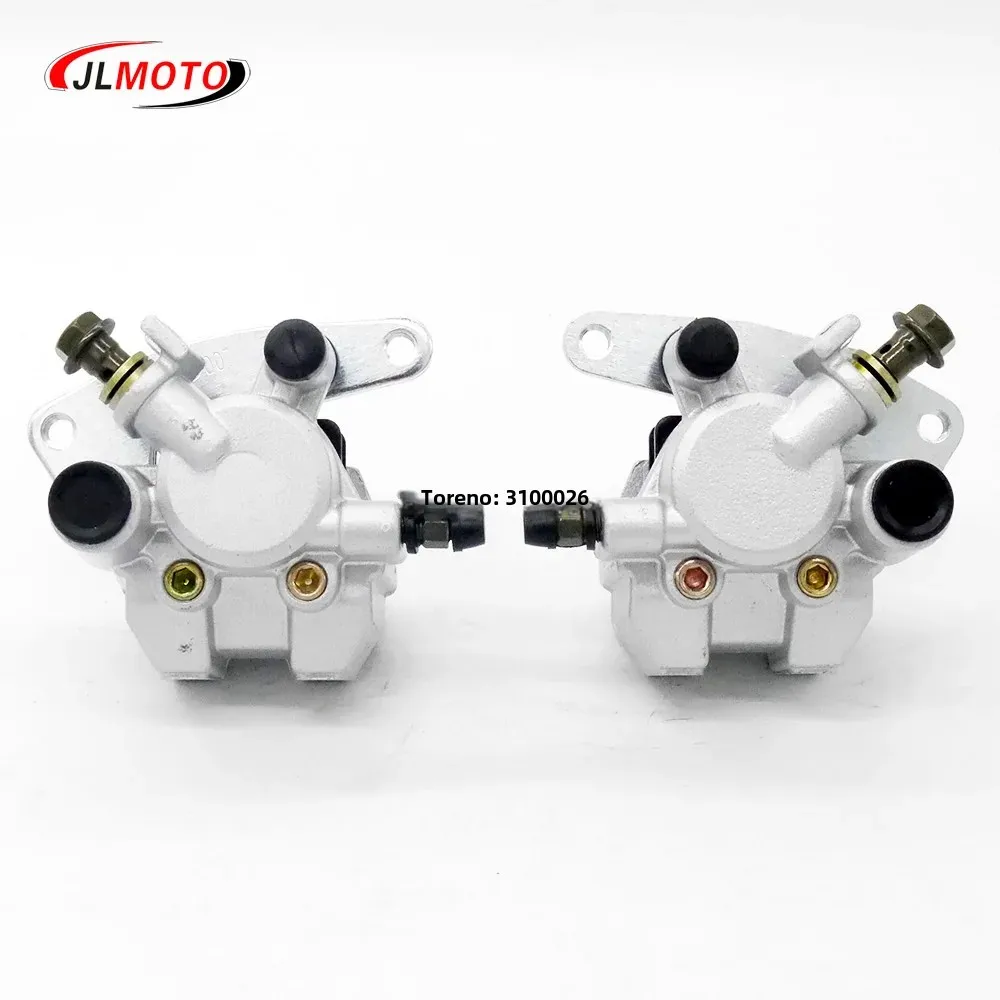 ด้านหน้าซ้ายขวาเบรค Caliper พร้อมผ้าเบรค Fit สําหรับ Yamaha ATV Quad Banshee Kodiak Grizzly YFM350 YFM400 YFM450 Raptor YFM660