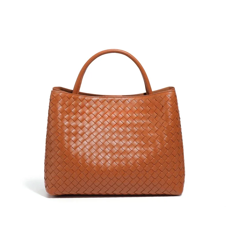 Stylish multi-functional handwoven tote bag for work and playWoven tote bag with spacious interior