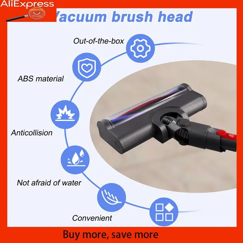 

A67Z Vacuum Attachments Electric Floor Brush Head For Dyson V10 Slim/ V12 Slim Cordless Cleaners Floor Turbine Brush Head
