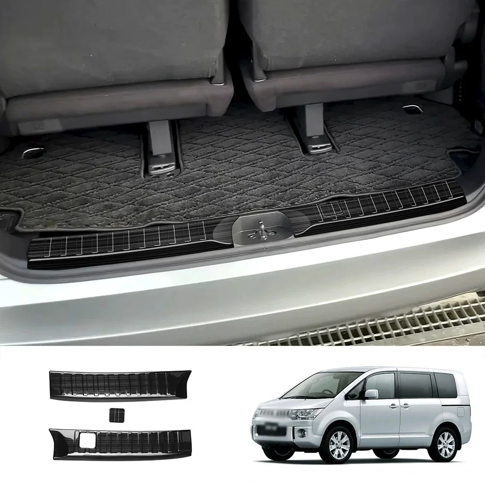 

Для Mitsubishi Delica D:5 2023 2024 2025 из нержавеющей стали, защита заднего бампера, порог багажника, накладка на порог, автомобильные аксессуары