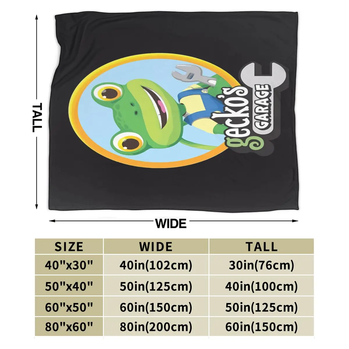 Kids Garage Geckos GG An Ultra-Soft Micro Fleece Blanket