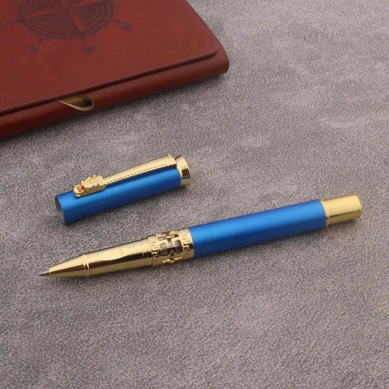 

OFFICE classic metal golden student pen WING Sung turquoise Rollerball Pen