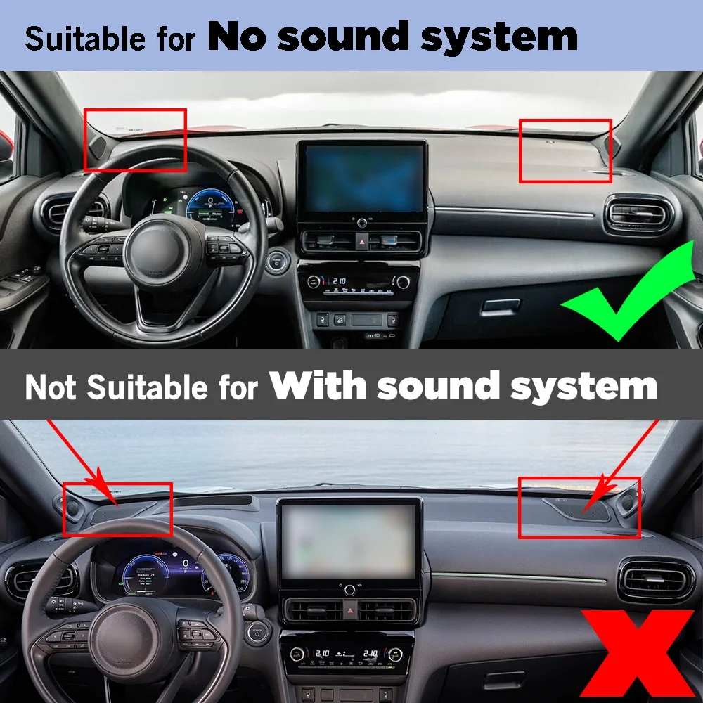Custom Fit Dash Cover For Toyota Yaris Cross XP210 2021-2023 Non Slip Anti-UV Heat Insulation Sun Shade Interior Accessories view 2