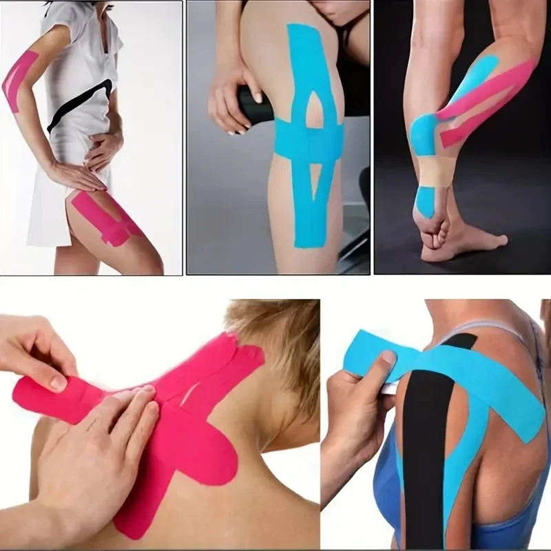 1 Stück Elastisches Wasserdichtes Schutzband Kinesiologie-Tape Athletisches Bandage-Tape Muskel-Tape Gesichtsstraffungs-Tape