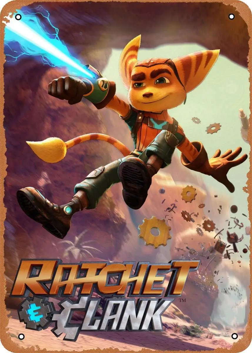 Ratchet and Clank 2015 Gaming 8 x 12 Inches - Vintage Metal Tin Sign for Home Bar Pub Garage Decor Gifts sign