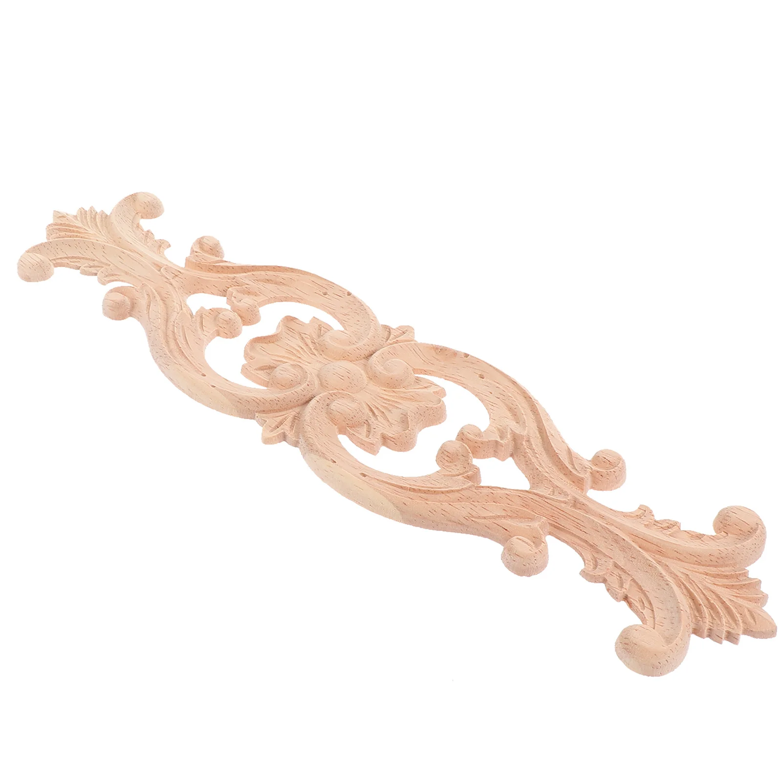 

1Pcs Wooden Carved Applique Durable Home Ornament Cabinet Wood Carving Decal Retro Wooden Onlay Retro Wood Applique