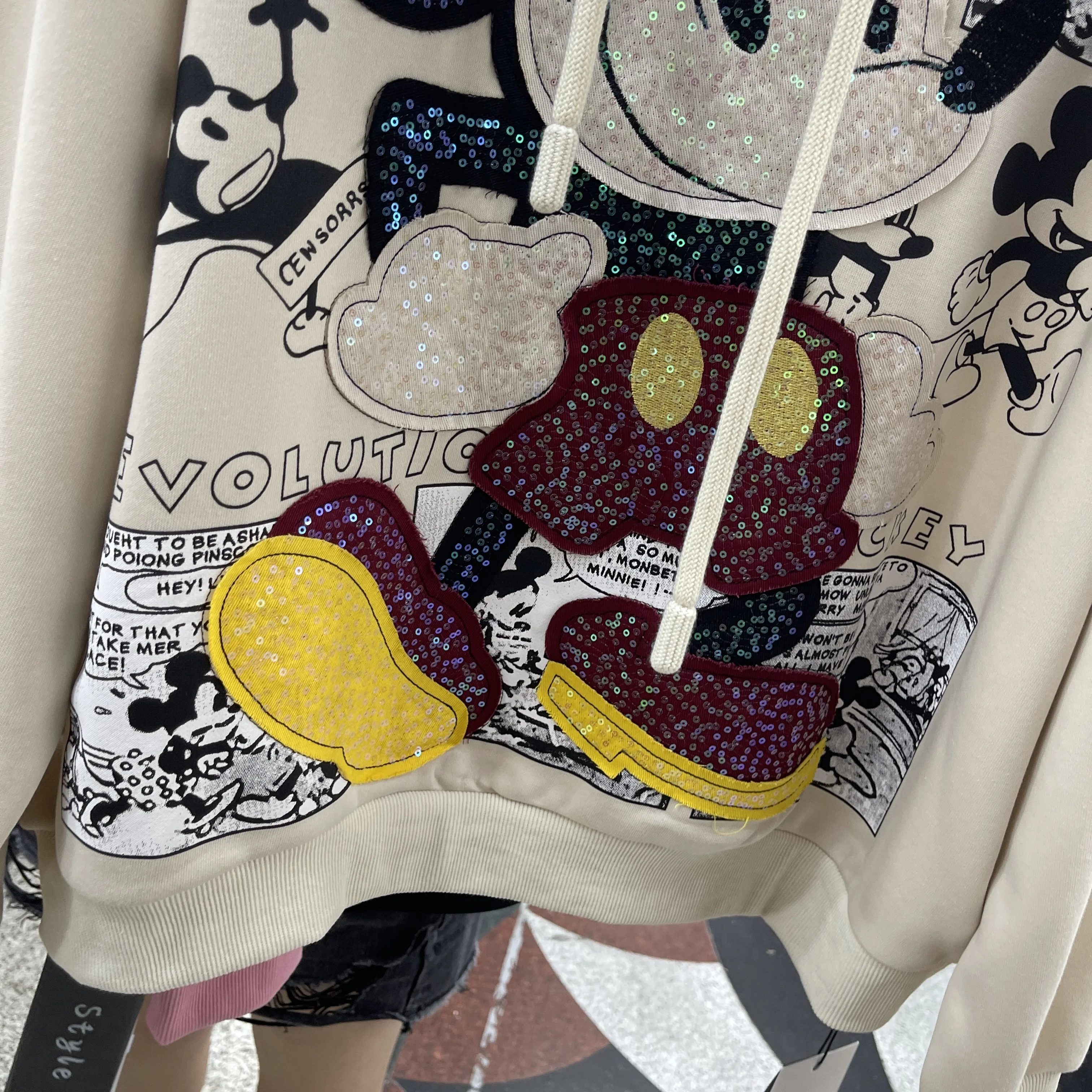 2025 otoño nuevo estilo coreano suelto versátil estampado de dibujos animados Sudadera con capucha abrigo mujer Casual Top sudadera Kawaii sudaderas con capucha