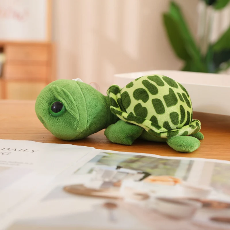 Super Kawaii Green Big Eyes Tartaruga Recheada Mini Turtle Toy para Crianças, Brinquedo de Pelúcia Animal, Presente Menina, Bebê Bonito, Quente, 20 cm, 25cm, 2023