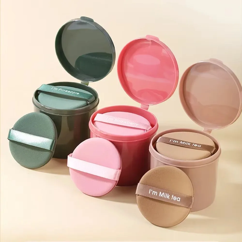 Karsyngirl 7Pcs/box Strawberry Cosmetic Puff Set Double Side Women Soft Makeup Sponge Beauty Make Up Powder Tools