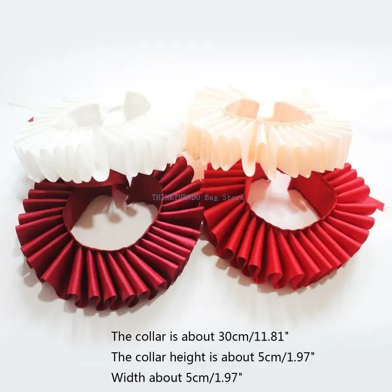 340D عصر النهضة الرقبة تكدرت طوق كيب ريترو حزام مهرج تأثيري الطبقات المختنق قلادة التفاف وشاح زي الفيكتوري #6