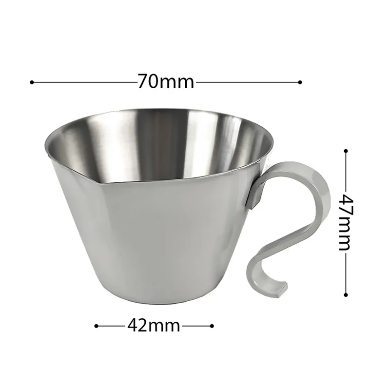 ABLN-Latte Art Zylinder mit spitzem Mund, Milchbecher aus Edelstahl 304, ausgefallener Kaffee-Milchaufschäumtopf, Kaffee-Extraktionsbecher