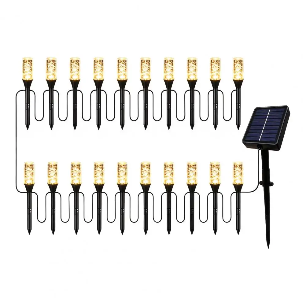 Outdoor Waterproof Garden Path 20/40pcs Solar Pathway Lights Set Led Multicolor Bubble Garden Stakes Waterproof Outdoor
