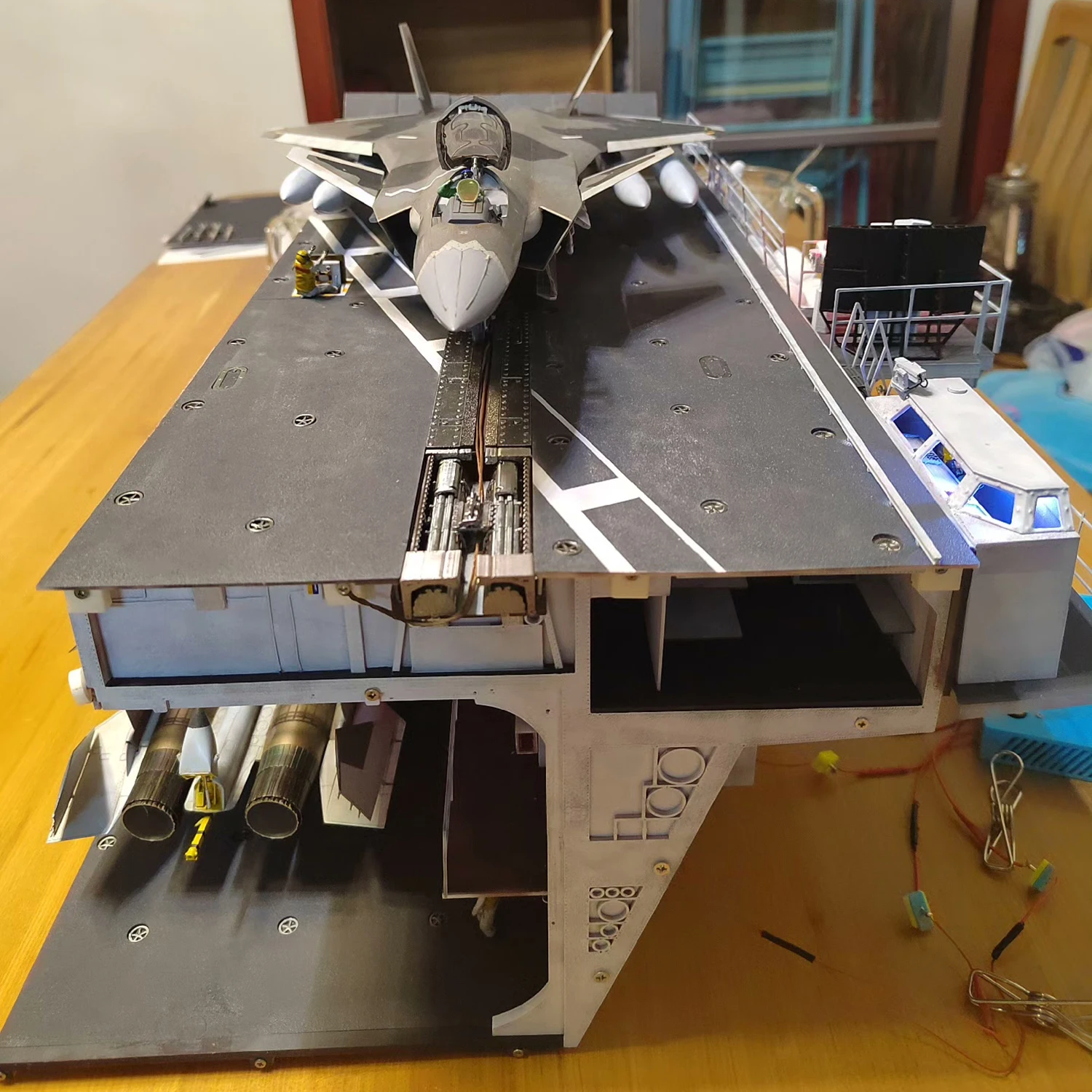 

1/48 Aircraft Carrier Deck Assembly Model 56cm Richly Detailed 3D Printed Ship Static Model Kit Ship Toy Ornament Warship Model