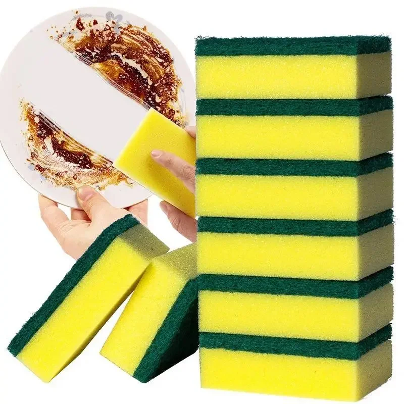 Dishwashing Sponge Kitchen Nano Emery Magic Clean Rub Pot Rust Focal Stains Sponge Removing Kit Cleaning Brush Sponges