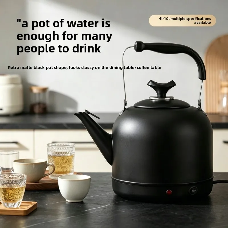 Stainless Steel Electric Kettle Auto Shut Off Whistling Tea Kettle Large Capacity Home Water Boiler Durable Stovetop Safe