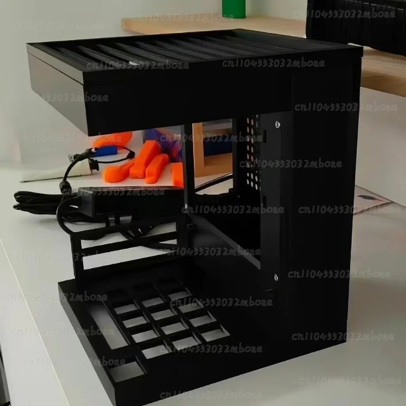 

3D printing desktop sea view room computer itx small chassis supports 17X17/17X19 main board power supply