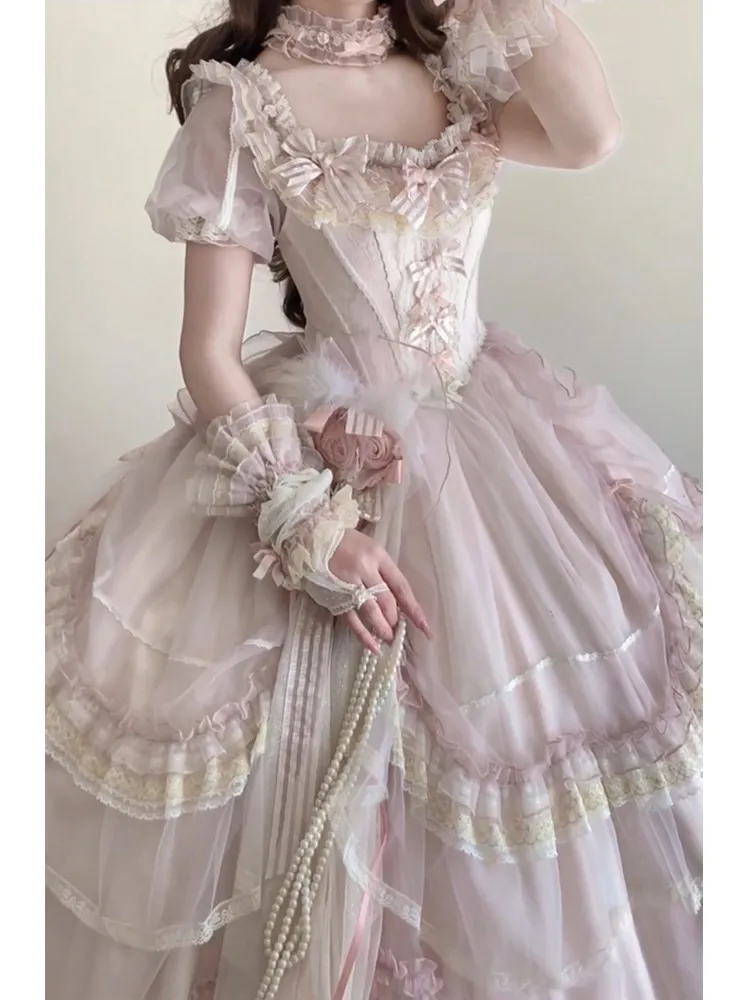 Pink wedding dress student day coming-of-age ceremony art examination party and hosting