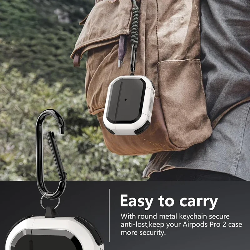 For Airpods Pro Case 2019 2022 2023 AirPods Pro 2nd Generation Case USB-C Compatible MagSafe Protection Cover with Keychain