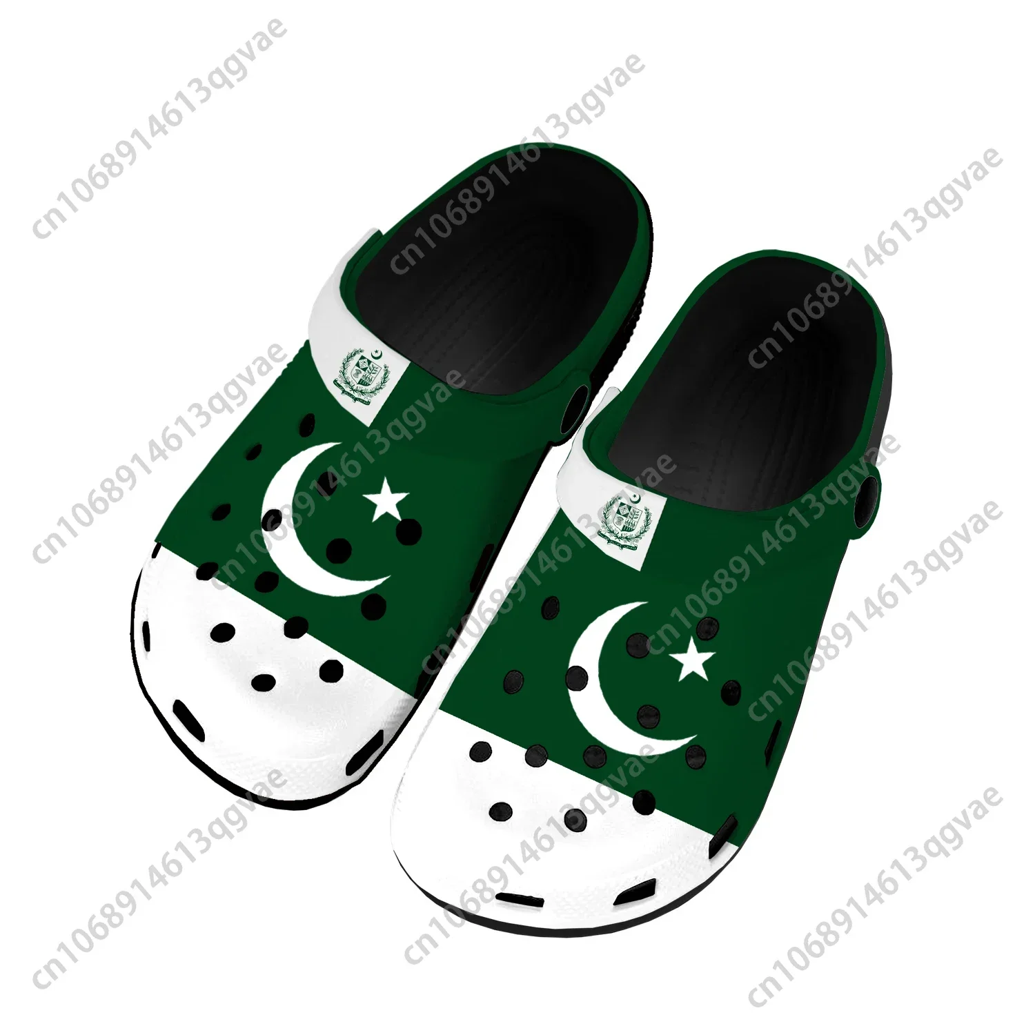 

Pakistani Flag Home Clogs Custom Water Shoes Mens Womens Teenager Pakistan Shoe Garden Clog Breathable Beach Hole Slippers