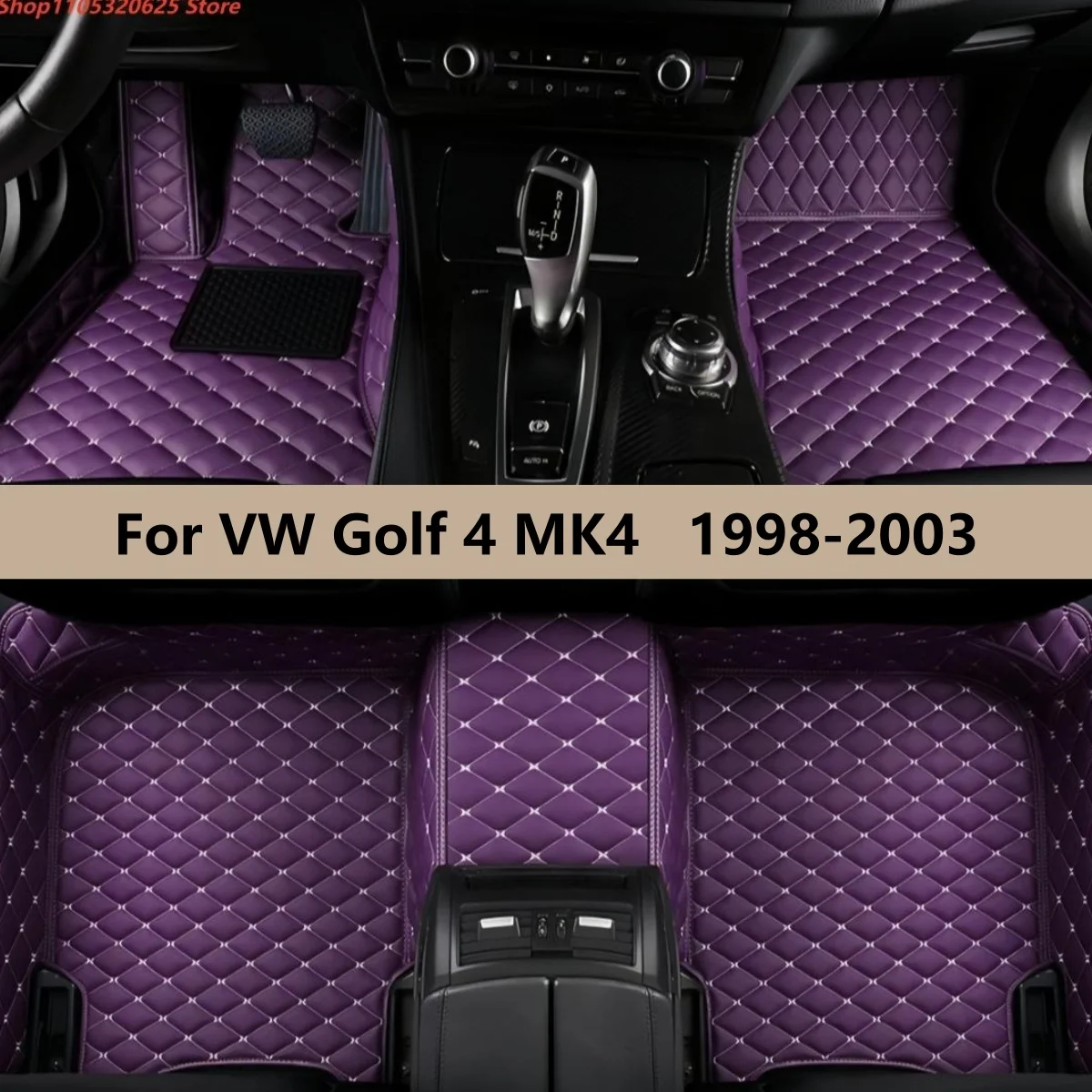 

Car Floor Mats For VW Golf 4 MK4 1998 1999 2000 2001 2002 2003 Auto Interior Accessories Leather Carpets Rugs Foot Pads