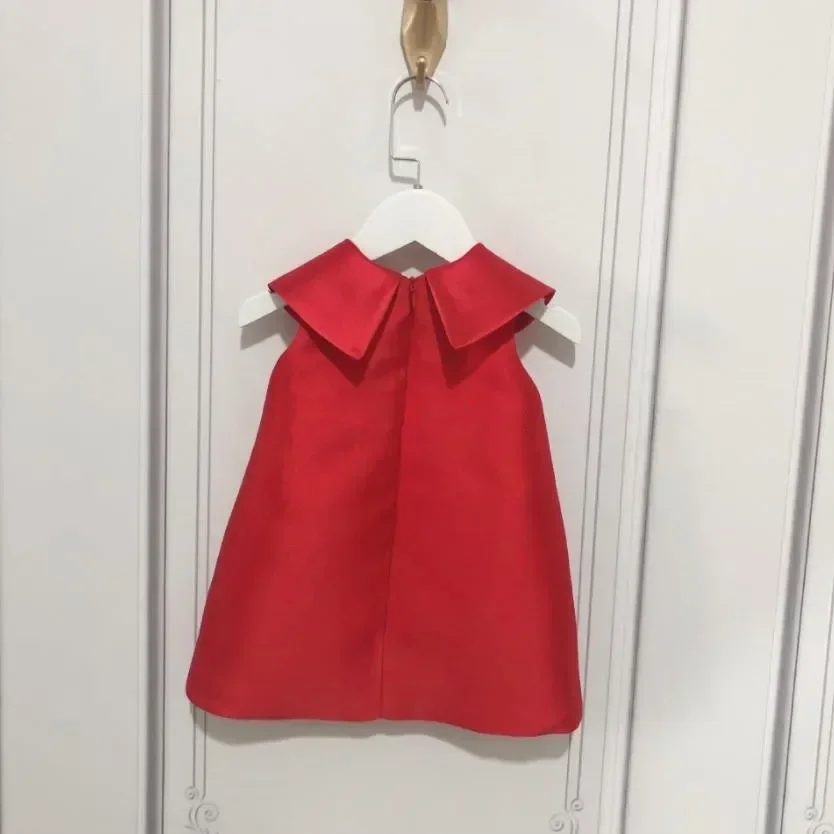 Vestido do verão com projeto da flor para meninas, vestido do partido do aniversário, batismo