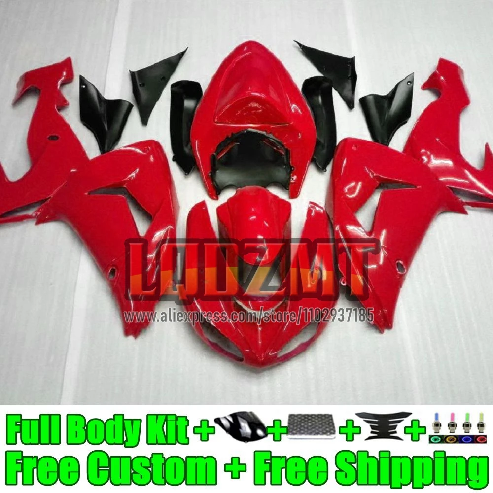 Injection Frame For KAWASAKI NINJA ZX-10R ZX 10R 1000 10 R 50No.20 1000CC ZX10R 2006 2007 ZX1000 06 07 red factory OEM Fairing