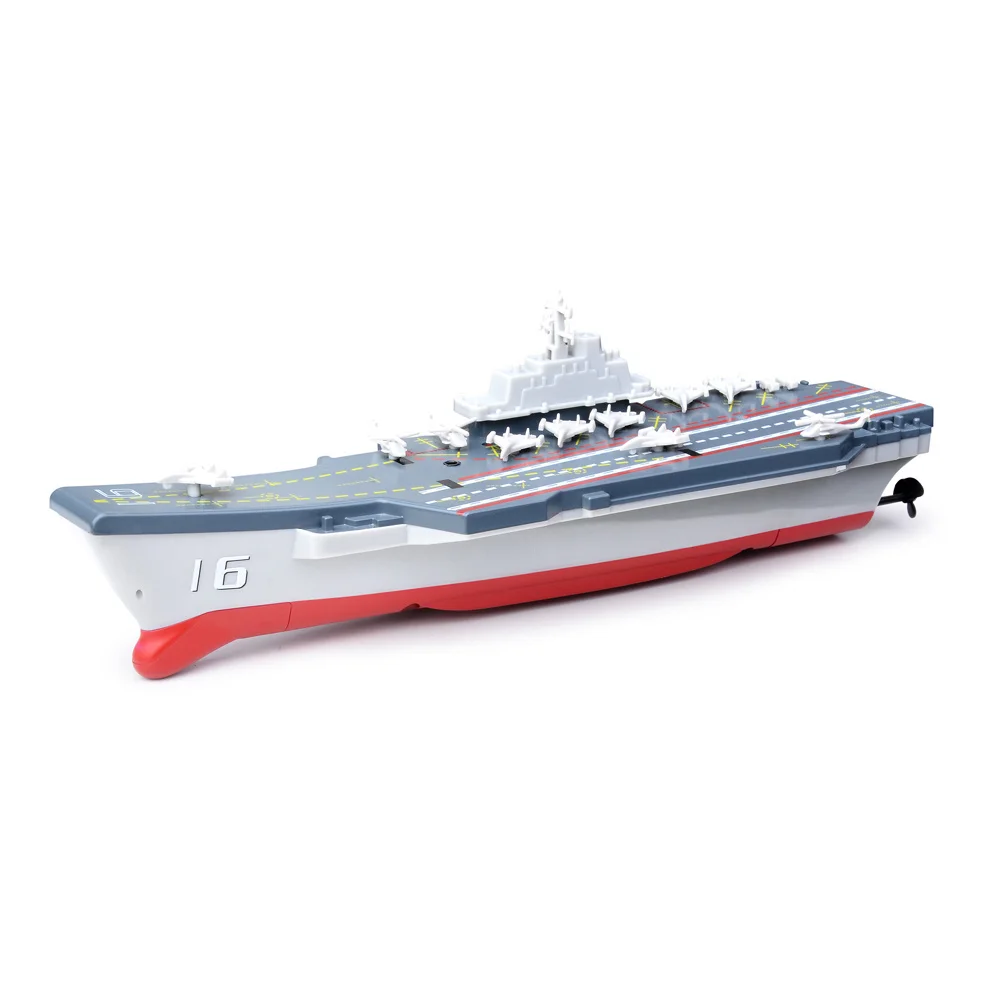 2.4G 4CH Military RC Aircraft Boat Remote Control Boat Ship Speedboat Waterproof Models Toys for Boys Kids Children