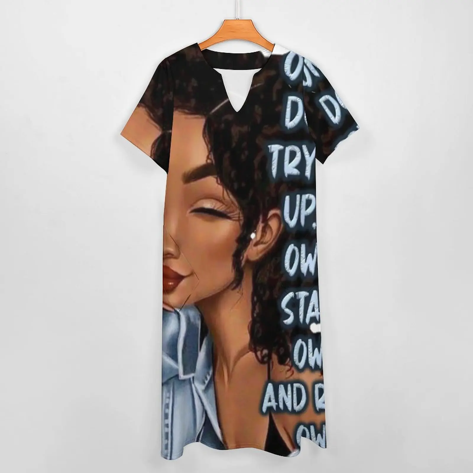 Cartoon Dames Jurk Zomer Afro Vrouw Esthetische Boho Strand Lange Jurken Womens Sexy Maxi Jurk Cadeau