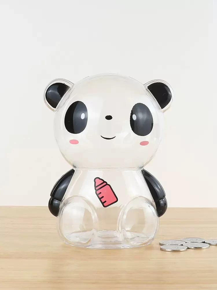 Cartoon panda piggy bank display Nordic animal piggy bank change jar creative cute boy large capacity