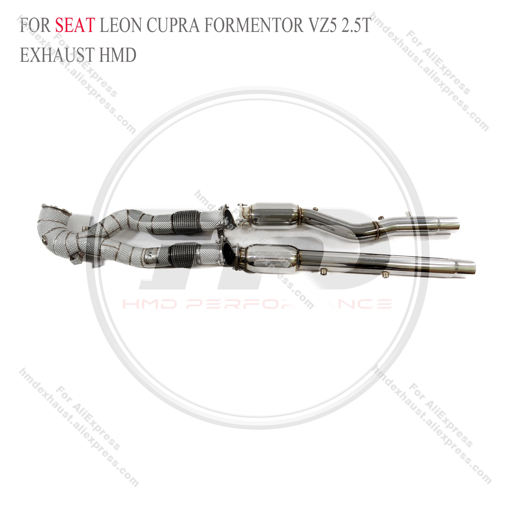 

HMD Exhaust System High Flow Performance Downpipe Resonant tube for SEAT Leon Cupra Formentor VZ5 2.5T Downpipe With Heat Shield