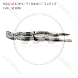 HMD Exhaust System High Flow Performance Downpipe Resonant tube for SEAT Leon Cupra Formentor VZ5 2.5T Downpipe With Heat Shield