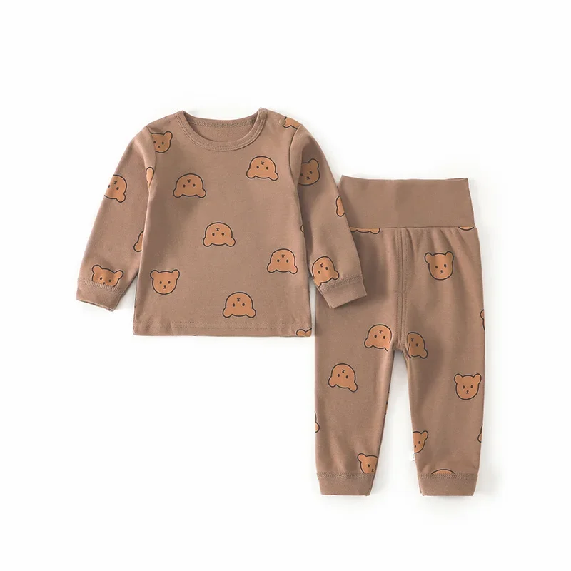 Babies Girls Boys Bottoming Top Pant Two Piece Toddler Children Spring Autumn Underwear Clothes Kids Home Wear 0-3Years Clothes