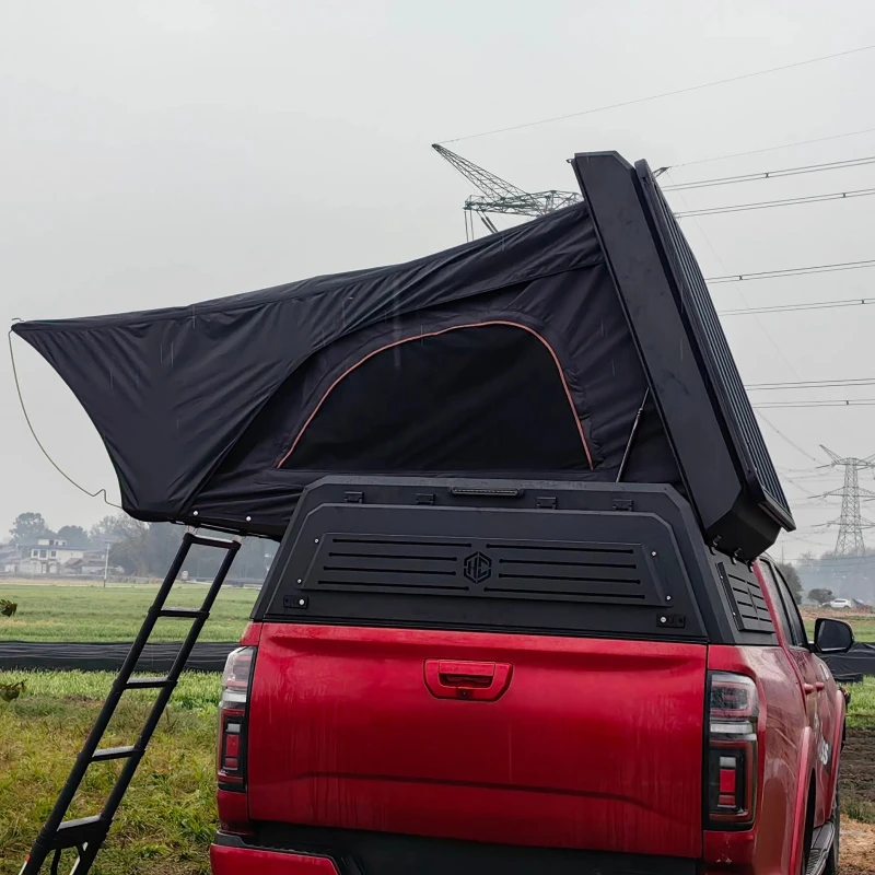 Multifunctional Waterproof Custom Pickup Truck High Cover Topper Canopy With Hidden Tent, Universal Vehicle Exterior Modificatio