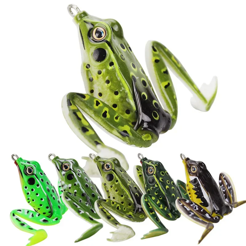 Thunder Frog Bait with Flippers Luya Bait Frog Bait Fishing Lures Fishing Gear for Snakehead Fishing Tackle