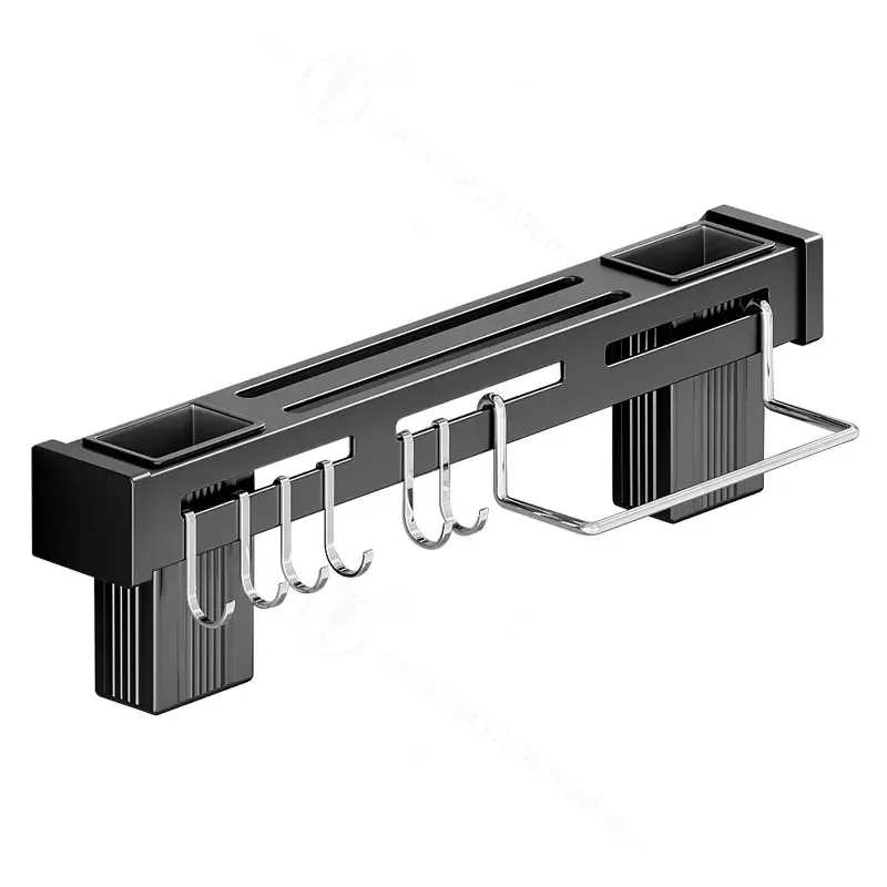 Custom Stainless Steel Knife Holder No Punching Wall Mounted Kitchen Hanger Removable Chopsticks Knives Storage Rack