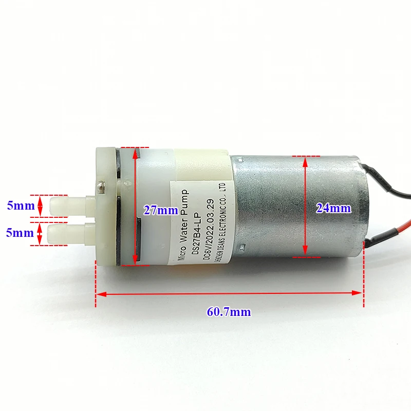 DS27B4-LP Micro 370 Water Pump DC 3.7V 5V 6V Small Mini 27mm Diaphragm Self-priming Suction Pump
