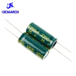 10PCS 25V 2200UF Capacitor 25V2200UF 13X20mm 2200UF 25V High Frequency Low ESR Aluminum Electrolytic Capacitor