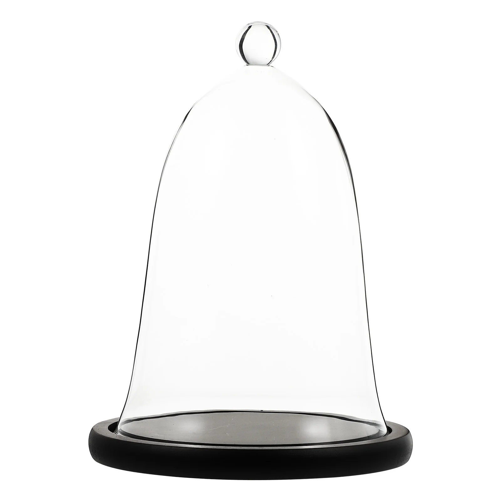 

1Set Creative Preserved Flower Glass Dome Cover for Home Office Eternal Flower Display Decorative Glass Desktop Adornment