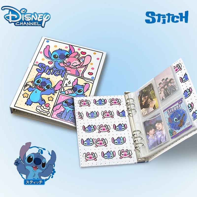 

Disney Stitch Photo Album Card Book Cartoon Cute Lattice A5 Card Book Photo Storage Booklet Party Gift Christmas