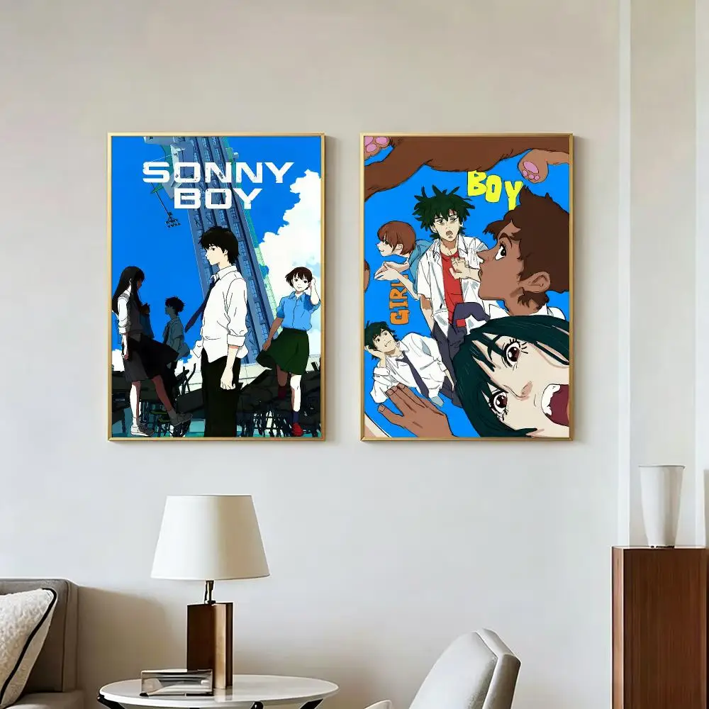 Anime Classic Art S-Sonny Boy Poster Peel And Stick Wall Art Self Adhesive PP Waterproof Wall Decor Living Room Bedroom Gift