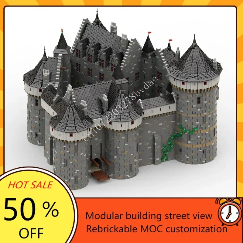 

51995PCS MOC Medieval Castle Custom Puzzle Model Château Saline-en-Breizh Technical DIY Assembly Set Toy For Holiday Gift