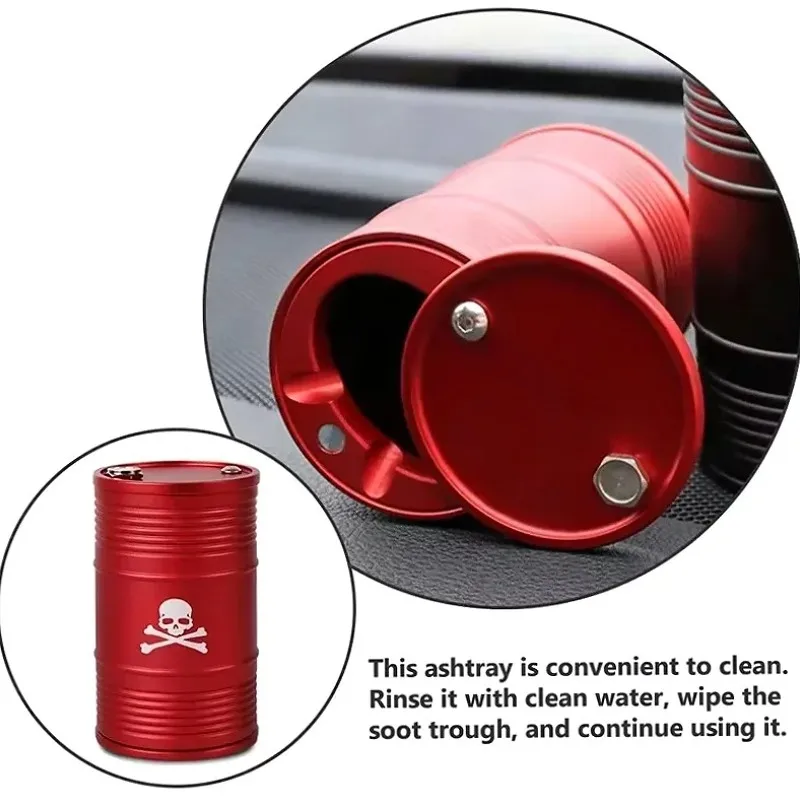 Auto Cigarette Holder Car Ash Container Car Smokeless Ashtray Aluminum Alloy For SUV Sedan Hatchback Wagon MPV