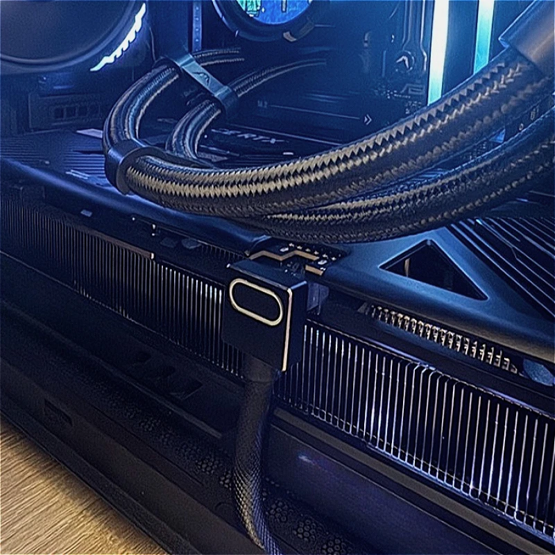 Side exit motherboard 24pin 90 degree elbow module cable aijs one line connected power supply cable