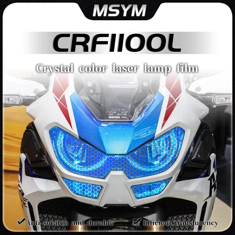 

For Honda CRF1100L CRF 1100L crf1100l motorcycle Headlight transparent protective film honeycomb laser light film accessories